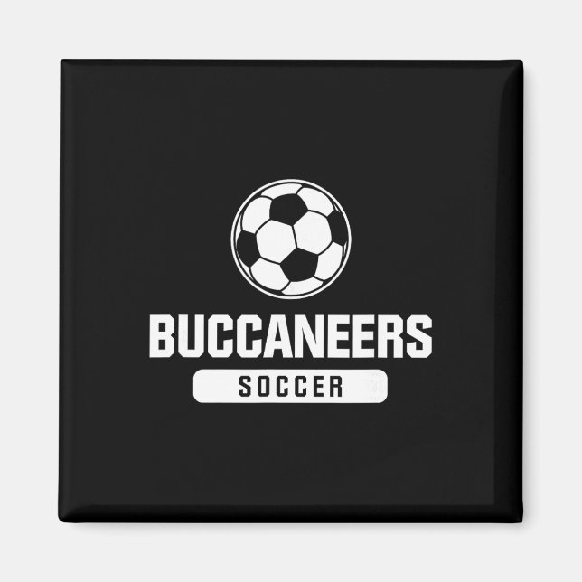 Buccaneers fotboll för grundskola, mellan- och hög magnet (Framsidan)