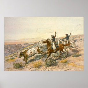 Buccaroos av Charles Marion Russell Poster