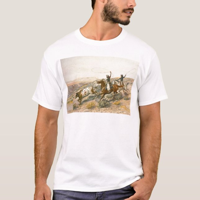 Buccaroos av Charles Marion Russell Tee Shirt (Framsida)