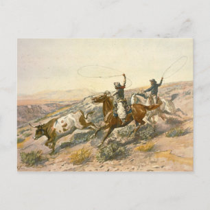 Buccaroos av Charles Marion Russell Vykort