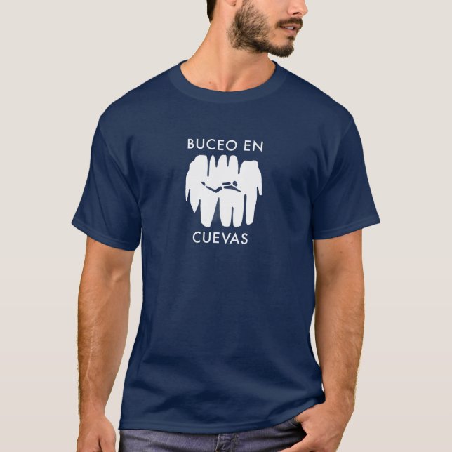 Buceo en-cuevas!  Grottadykning i Yucatánen! T-shirt (Framsida)