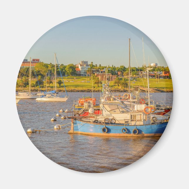Buceo Port, Montevideo, Uruguay Magnet (Framsidan)