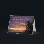 Bucerias Beach Christmas Card Helgkort<br><div class="desc">Season's Greetings card from Bucerias,  Mexico. Words on the front and inside can be customized with your own selection.</div>