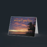 Bucerias Beach Christmas Card Helgkort<br><div class="desc">Season's Greetings card from Bucerias,  Mexico. Words on the front and inside can be customized with your own selection.</div>