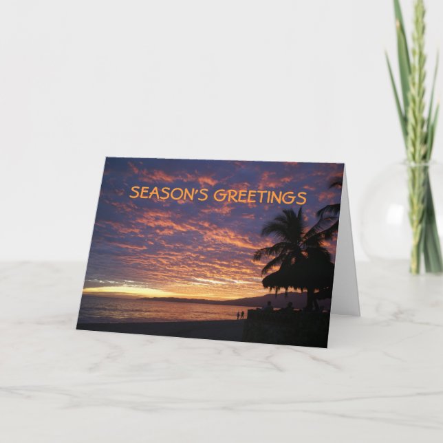 Bucerias Beach Christmas Card Helgkort (Framsida)