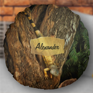 Bucerias Iguana 1069 Rund Kudde