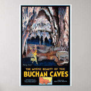 Buchan Caves Australia Vintage affisch