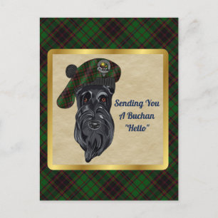 Buchan Klan Badge & Tartan Postcard Vykort