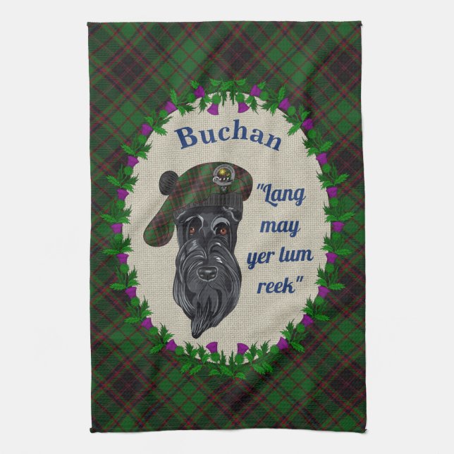 Buchan Scottie Hund Kitchen Towel Kökshandduk (Vertikal)