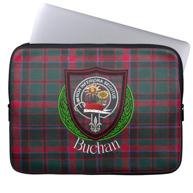 Buchan Scottish Clan Tartan and Crest  Laptop Fodral (Framsidan)