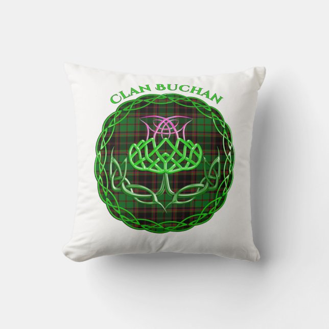 Buchan Scottish Tartan Celtic Thistle Kudde (Framsida)
