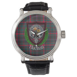 Buchan skotsk klan-tartan och vapen armbandsur