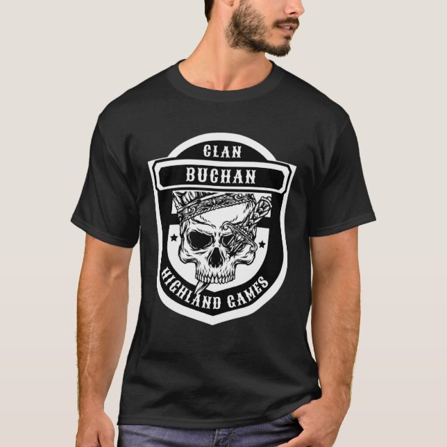 Buchan skotska klanspel t shirt (Framsida)