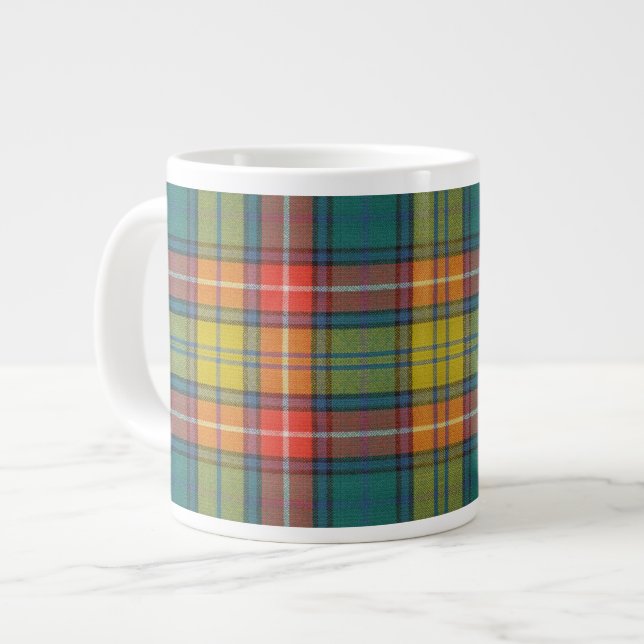 Buchanan Ancient Tartan Mönster Jumbo Mugg (Framsida vänster)