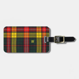 Buchanan Clan Plaid skotsk mönster monogram Bagagebricka