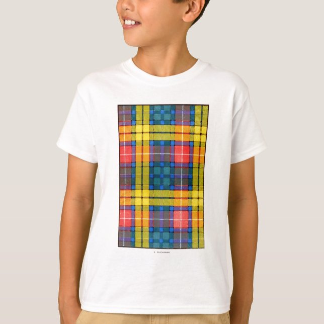 BUCHANAN FAMILJTARTAN TEE SHIRT (Framsida)