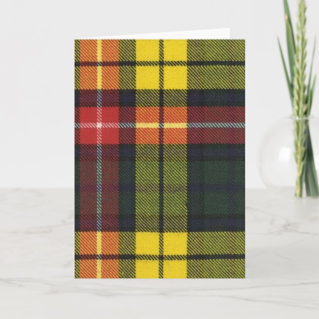 Buchanan för hälsningkort modern Tartan Kort (Framsida)