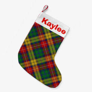 Buchanan för helgdagberlockklan Tartan Liten Julstrumpa