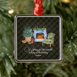 Buchanan Hunting Modern Original Scottish Tartan Julgransprydnad Metall