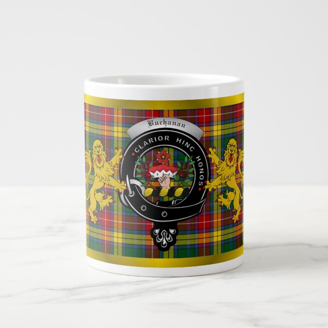 Buchanan Klan Badge & Tartan Jumbo Mugg (Framsidan)