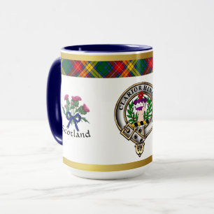 Buchanan Klan Badge Tartan & Motto Mugg