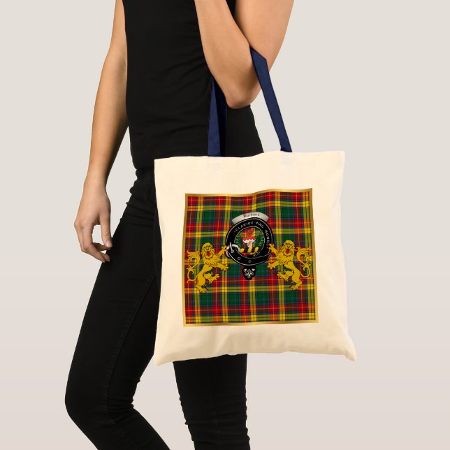 Buchanan Klan Badge Tartan Tote Tygkasse (Framsida (produkt))