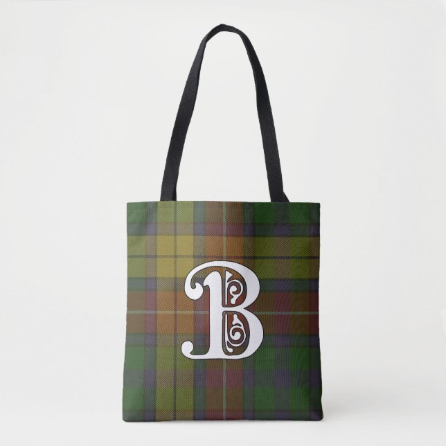 Buchanan Klan Tartan Monogram Tygkasse (Framsida)