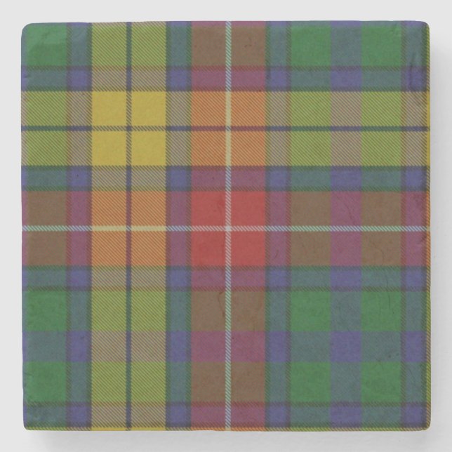 Buchanan Klan Tartan Play Stone Underlägg Sten (Framsidan)