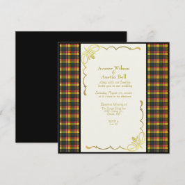 Buchanan Modern Tartan Wedbjudande Inbjudningar