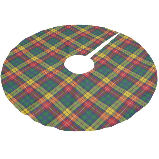 Buchanan Play Tartan Mönster Julgransmatta Borstad Polyester (Vinklad)