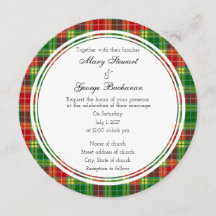 Buchanan Scottish Bröllop Round-inbjudan