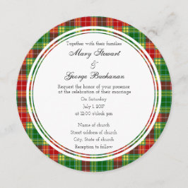 Buchanan Scottish Bröllop Round-inbjudan Inbjudningar