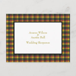 Buchanan Tartan Bröllopssvar Vykort