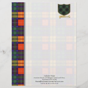Buchanan tartan-design papprare brevhuvud