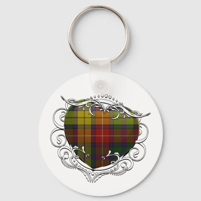 Buchanan Tartan Heart Nyckelring (Framsida)