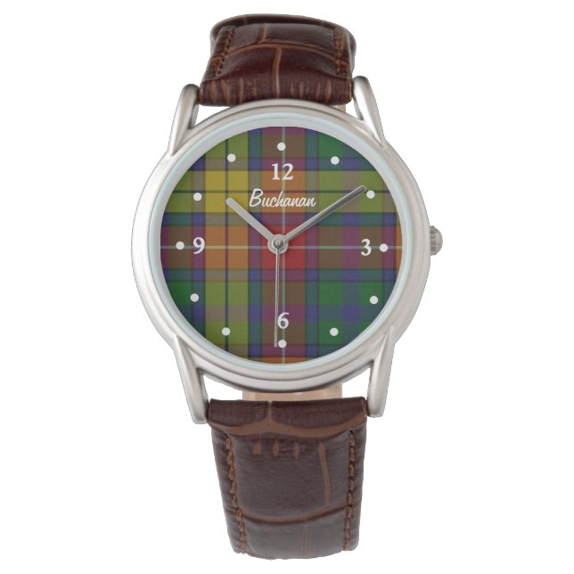 Buchanan Tartan Play Faced Anpassningsbar Watch Armbandsur (Framsida)