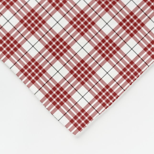 Buchanan tartan Red plaid Fleecefilt (Hörn)