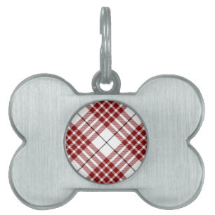 Buchanan tartan Red plaid ID-bricka Husdjur