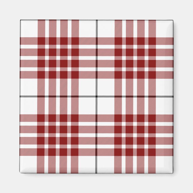 Buchanan tartan Red plaid Magnet (Framsidan)