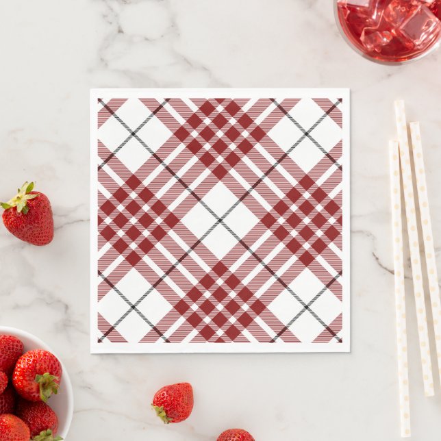 Buchanan tartan Red plaid Pappersservett (Insitu)