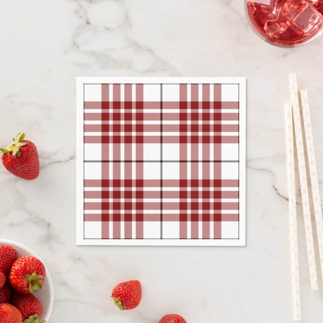 Buchanan tartan Red plaid Pappersservett (Insitu)