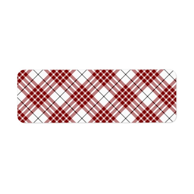 Buchanan tartan Red plaid Returadress Etikett (Framsidan)