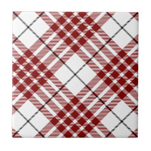 Buchanan tartan röd vit rutig kakelplatta