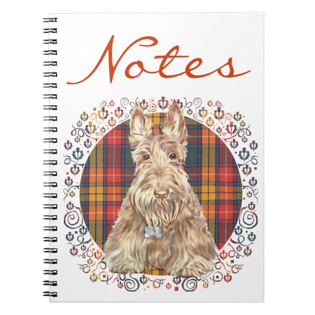 Buchanan Tartan Scottie Anteckningsbok (Framsidan)