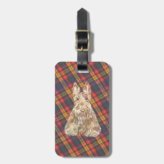 Buchanan Tartan Scottie Bagagebricka (Vertikal Framsida)