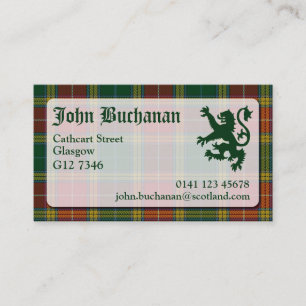 Buchanan Tartanvisitkort Visitkort
