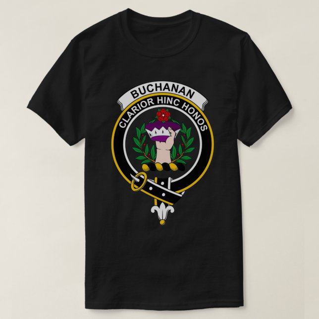 Buchanan Vapensköld Tartan Klan Scottish Klan T Shirt (Design framsida)