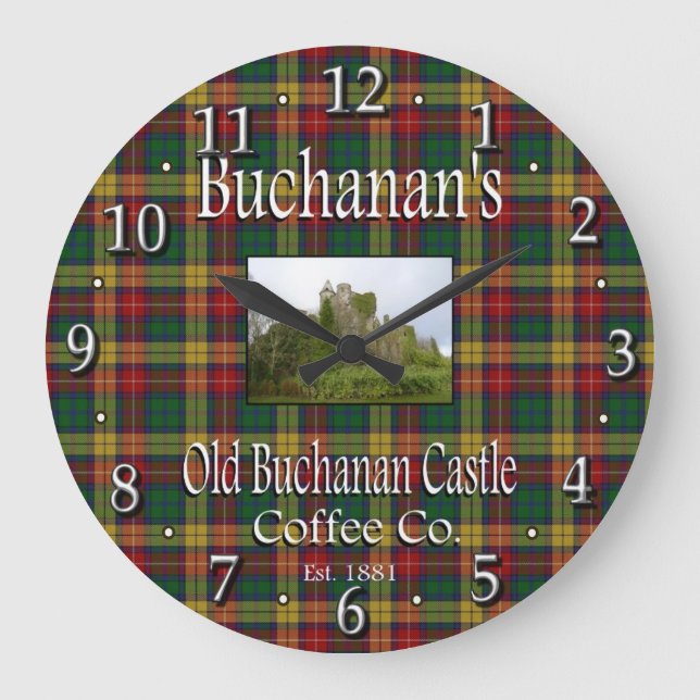 Buchanans gamla Buchanan Castle Coffee Co. Stor Klocka (Framsida)