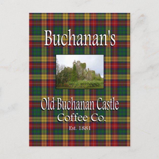 Buchanans gamla Buchanan Castle Coffee Co. vykort (Framsida)