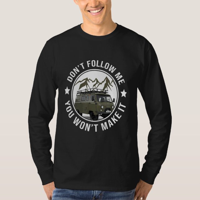 Buchanka UAZ 452 Off Road 4x4 Minivan Camping T Shirt (Framsida)